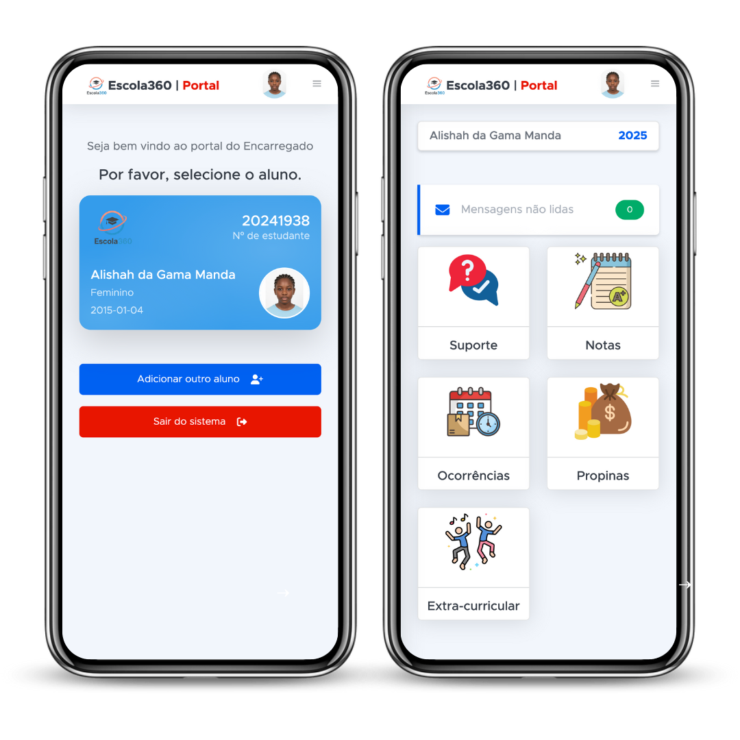 Portais, Encarregado e Estudante